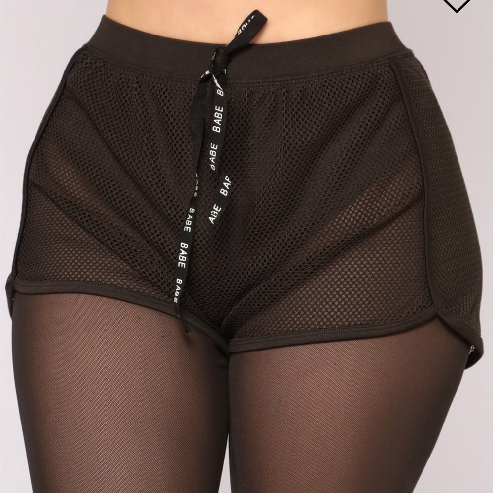 Mesh/ Fishnet Active Shorts